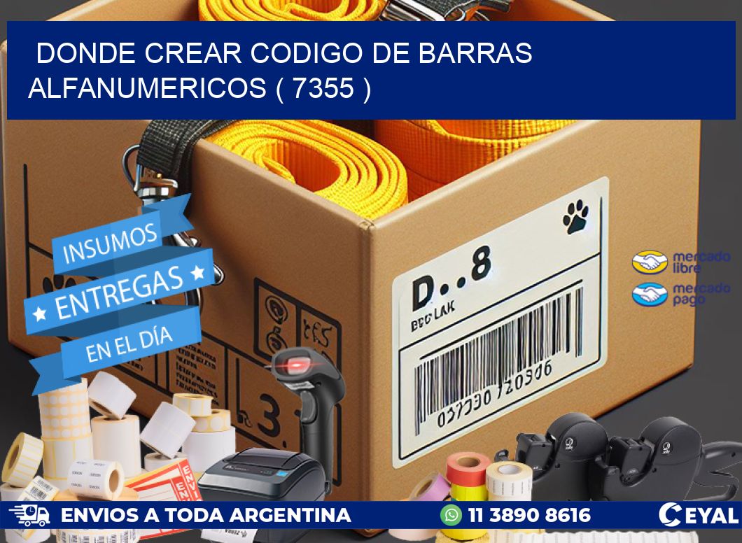 DONDE CREAR CODIGO DE BARRAS ALFANUMERICOS ( 7355 )