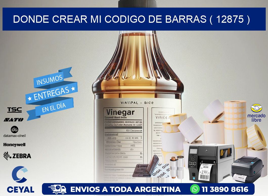 DONDE CREAR MI CODIGO DE BARRAS ( 12875 )