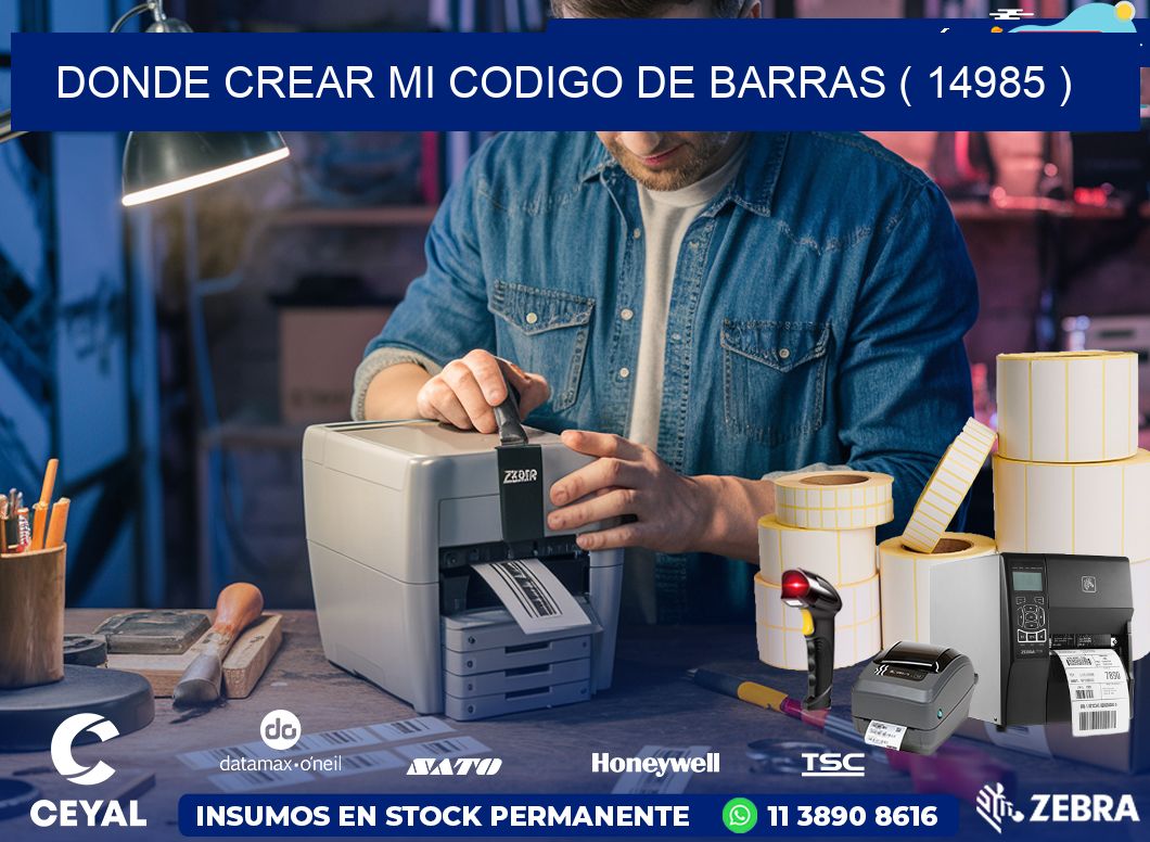 DONDE CREAR MI CODIGO DE BARRAS ( 14985 )