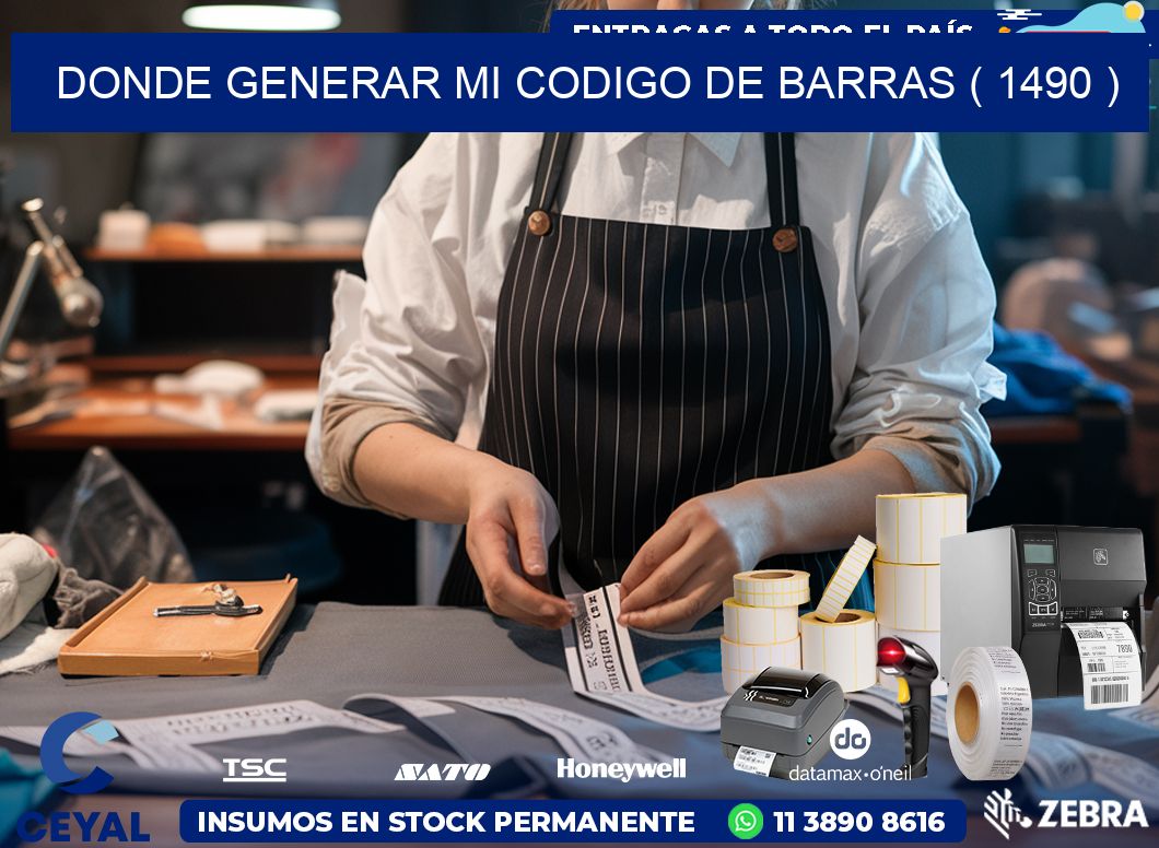 DONDE GENERAR MI CODIGO DE BARRAS ( 1490 )