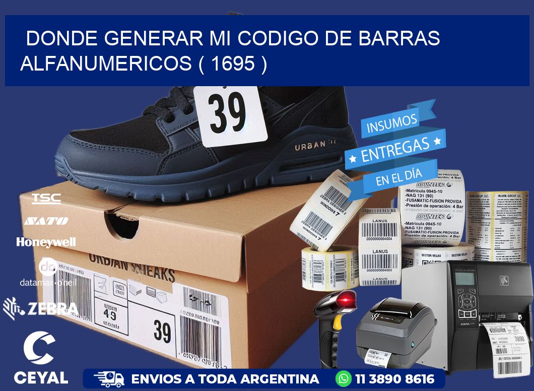 DONDE GENERAR MI CODIGO DE BARRAS ALFANUMERICOS ( 1695 )