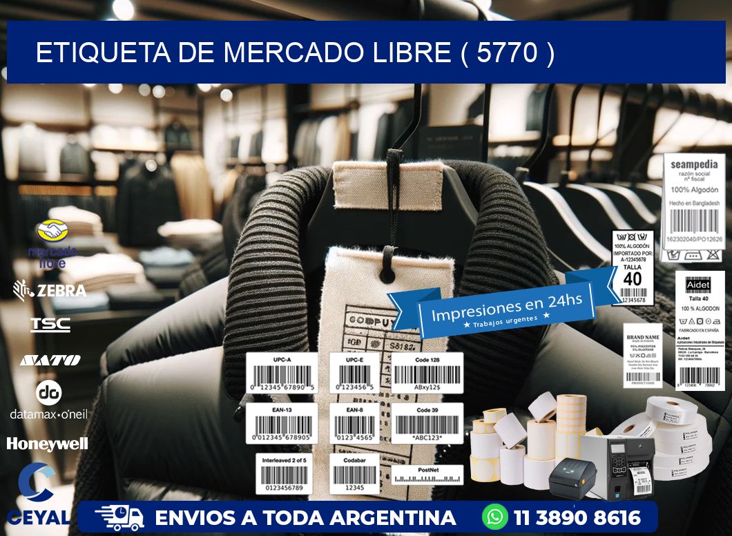 ETIQUETA DE MERCADO LIBRE ( 5770 )