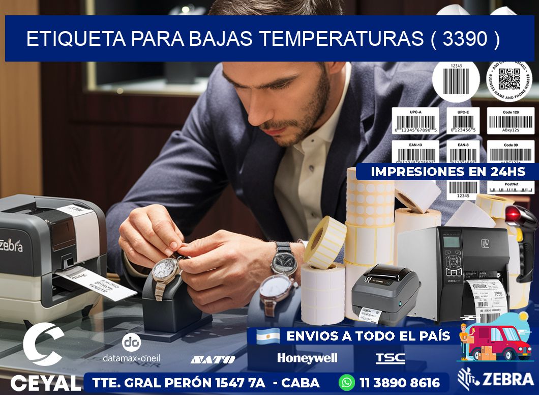 ETIQUETA PARA BAJAS TEMPERATURAS ( 3390 )