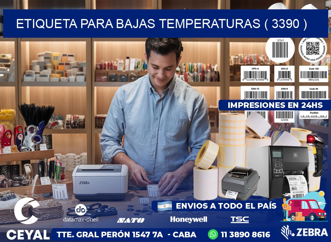 ETIQUETA PARA BAJAS TEMPERATURAS ( 3390 )