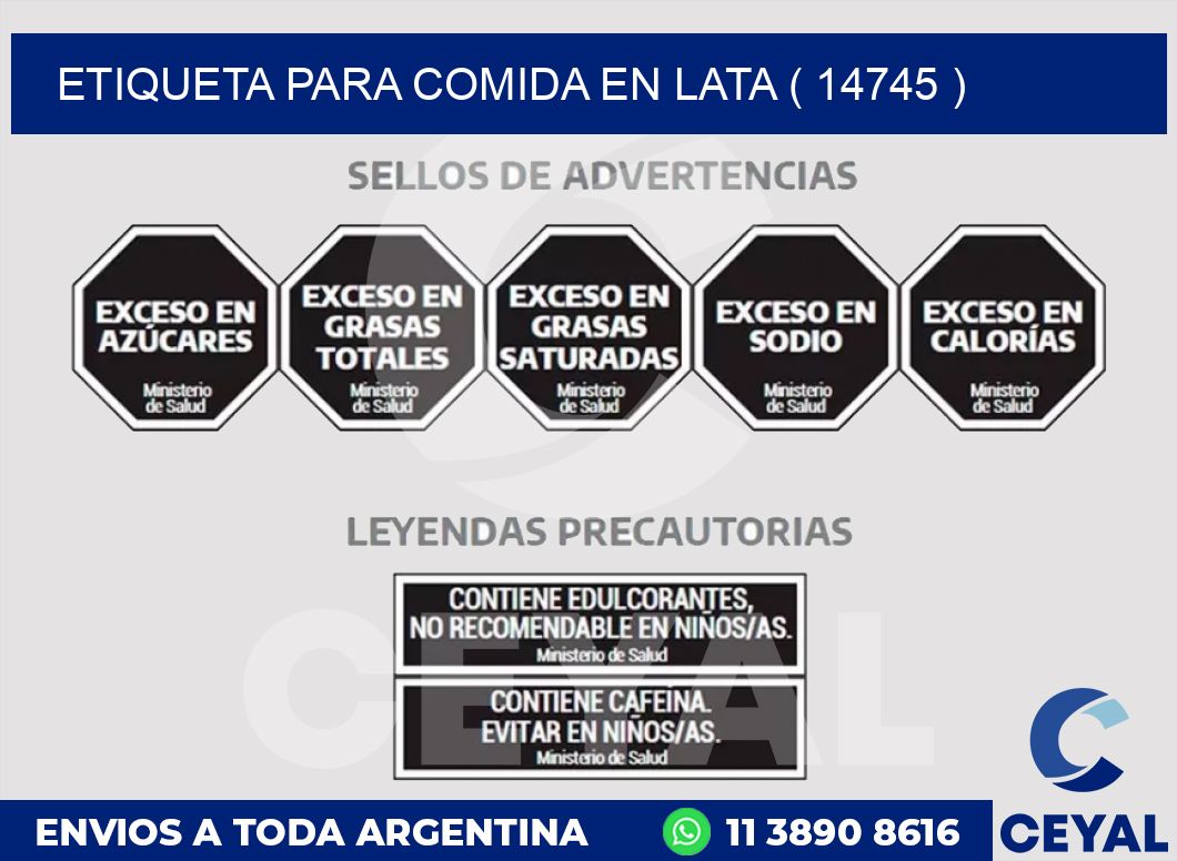 ETIQUETA PARA COMIDA EN LATA ( 14745 )