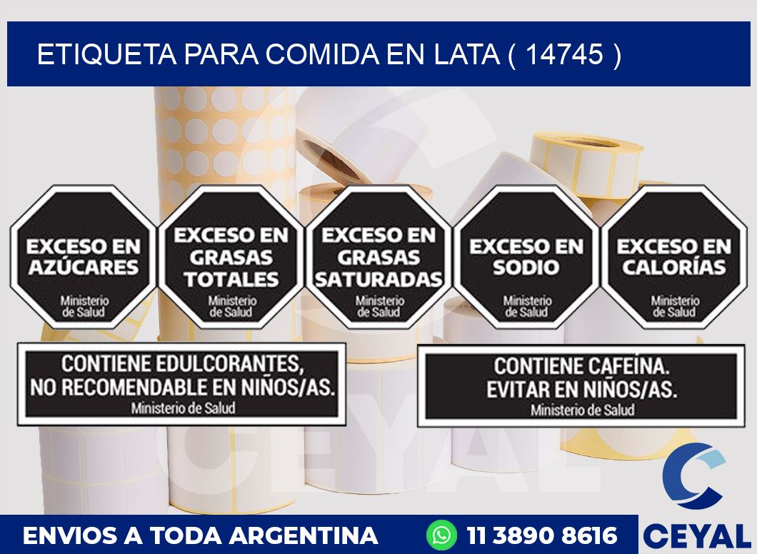 ETIQUETA PARA COMIDA EN LATA ( 14745 )