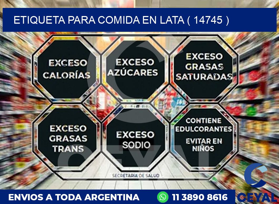ETIQUETA PARA COMIDA EN LATA ( 14745 )