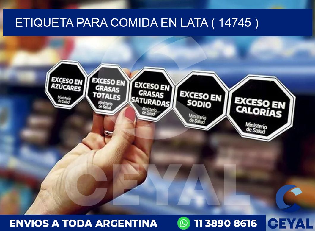 ETIQUETA PARA COMIDA EN LATA ( 14745 )