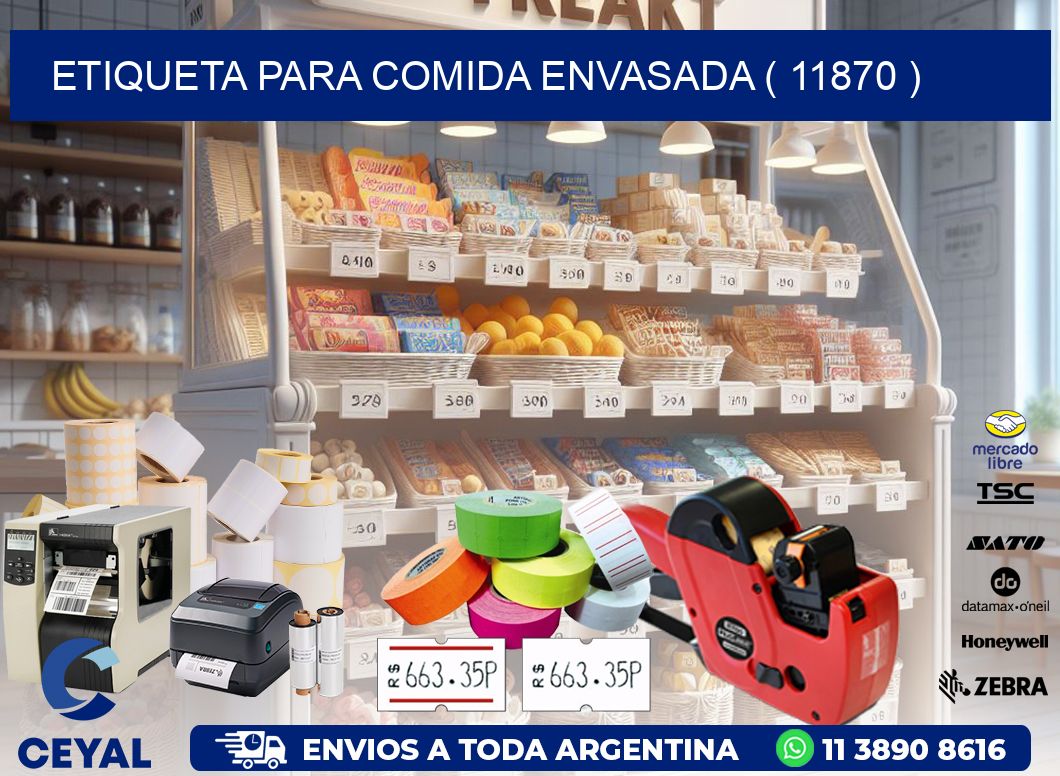 ETIQUETA PARA COMIDA ENVASADA ( 11870 )