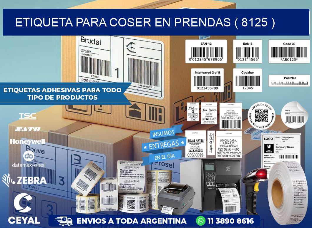 ETIQUETA PARA COSER EN PRENDAS ( 8125 )