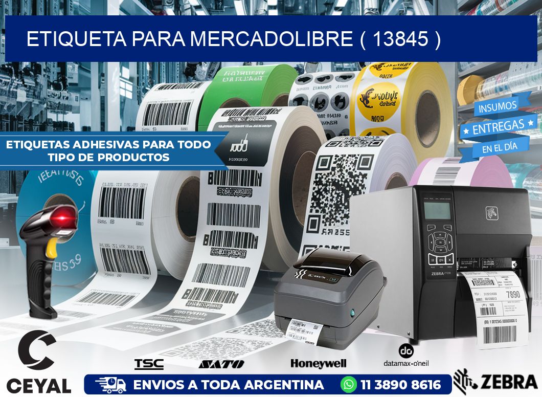 ETIQUETA PARA MERCADOLIBRE ( 13845 )