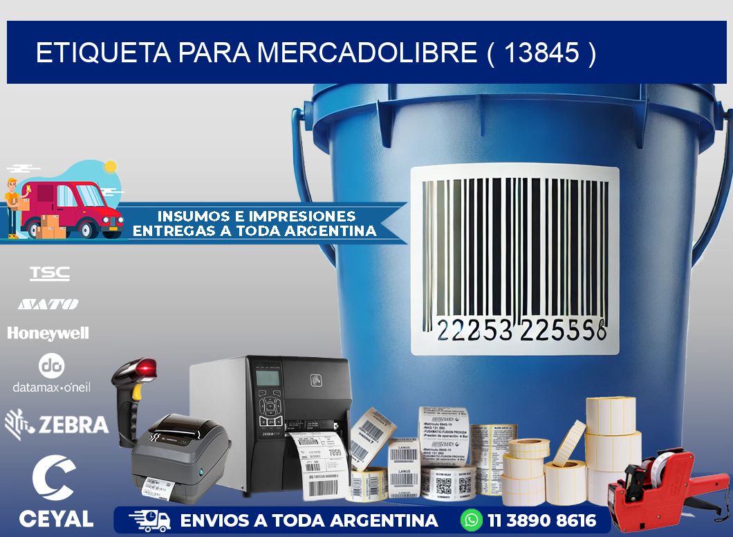 ETIQUETA PARA MERCADOLIBRE ( 13845 )