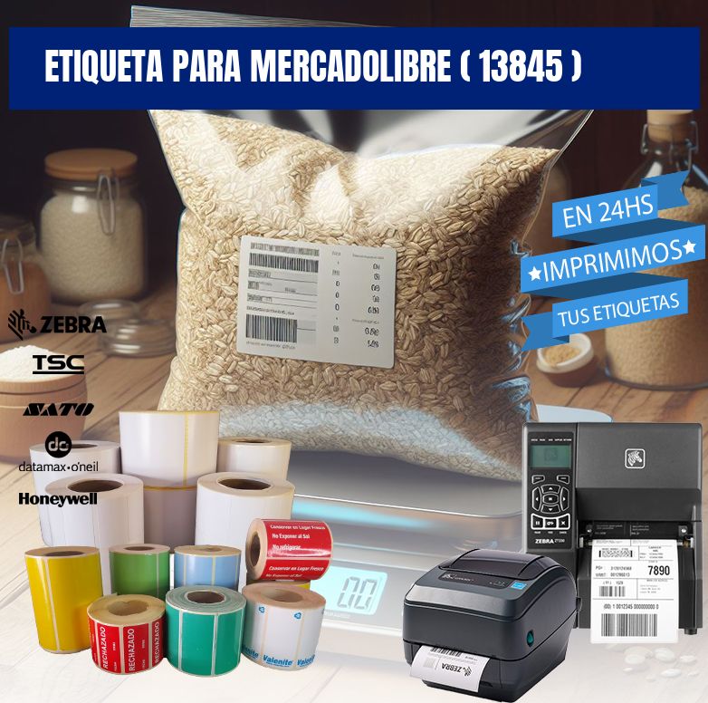 ETIQUETA PARA MERCADOLIBRE ( 13845 )