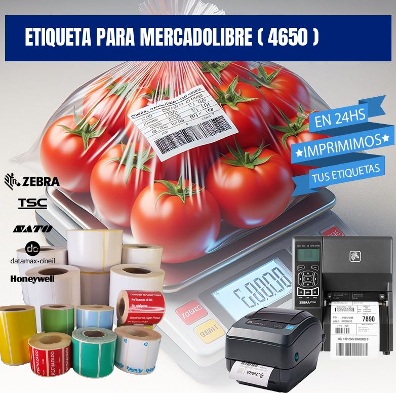 ETIQUETA PARA MERCADOLIBRE ( 4650 )