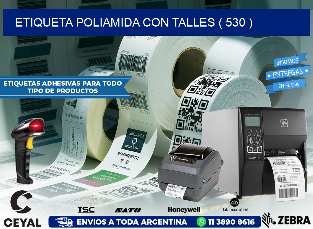 ETIQUETA POLIAMIDA CON TALLES ( 530 )