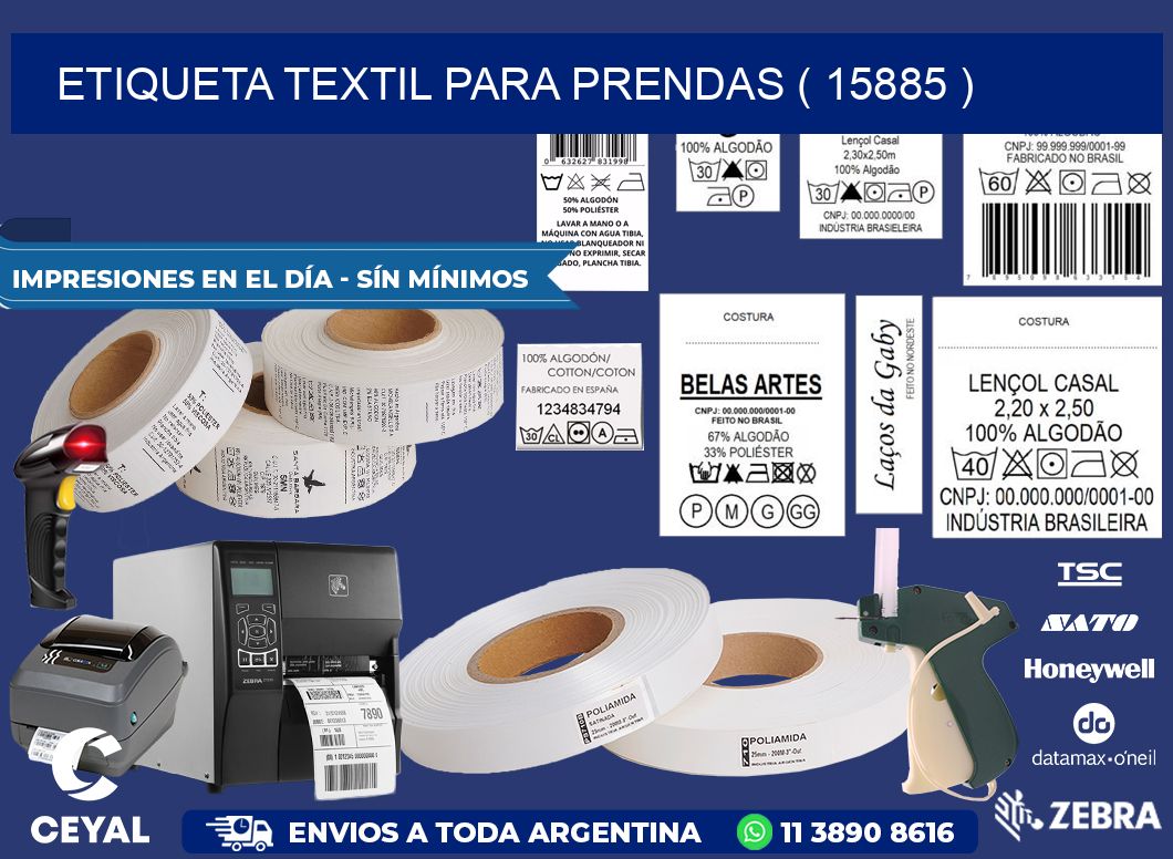 ETIQUETA TEXTIL PARA PRENDAS ( 15885 )