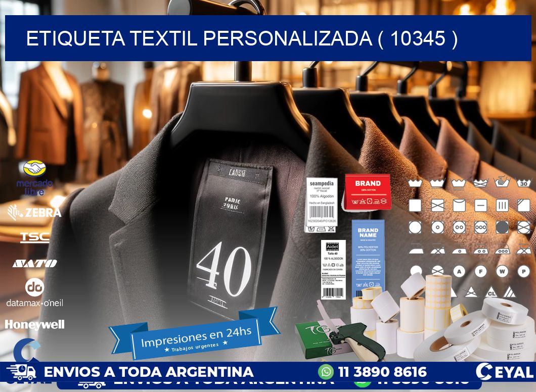 ETIQUETA TEXTIL PERSONALIZADA ( 10345 )