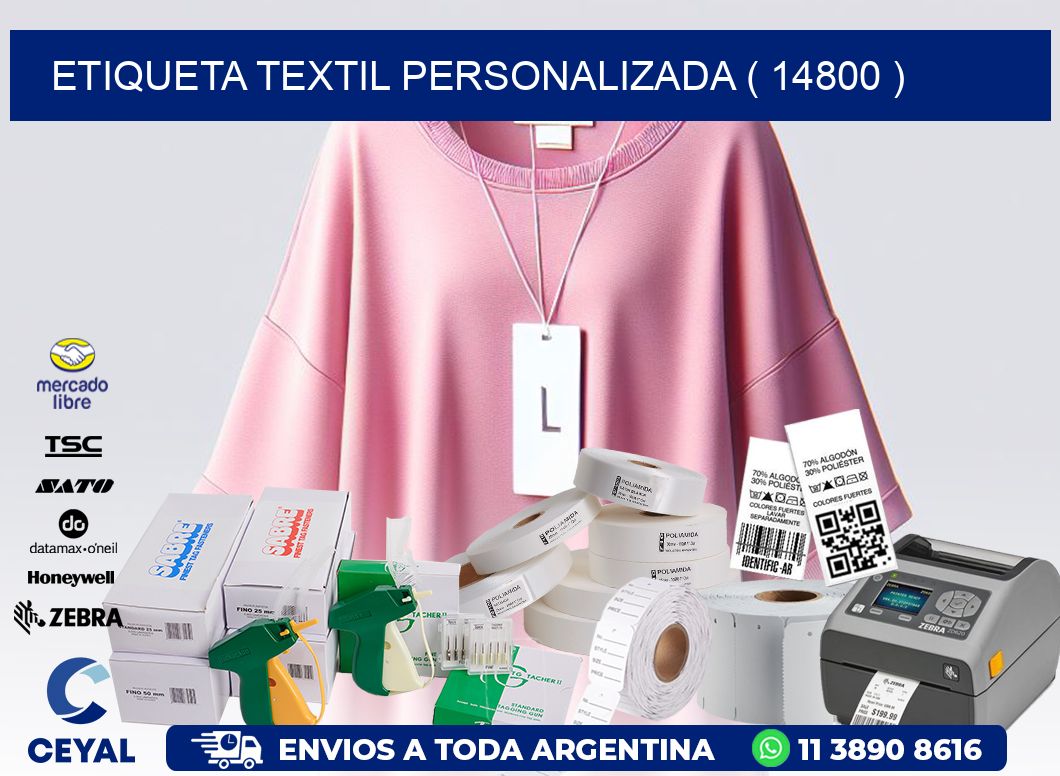 ETIQUETA TEXTIL PERSONALIZADA ( 14800 )