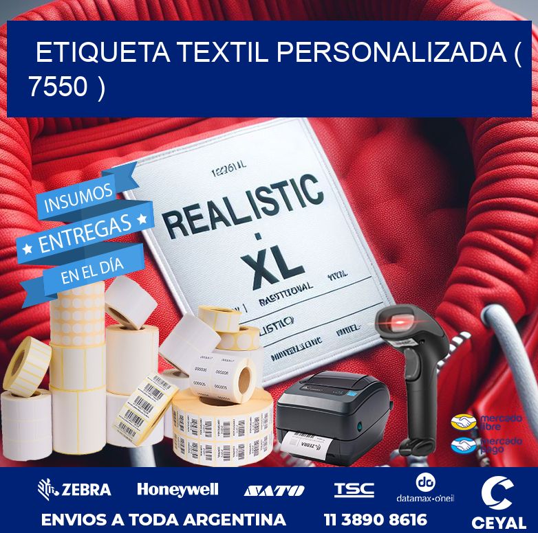 ETIQUETA TEXTIL PERSONALIZADA ( 7550 )
