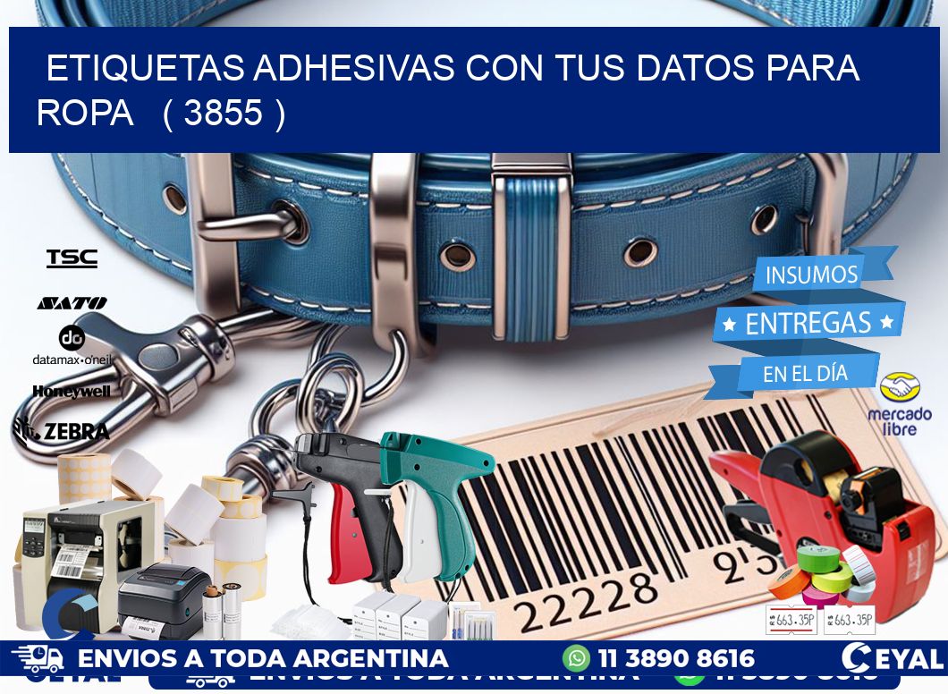 ETIQUETAS ADHESIVAS CON TUS DATOS PARA ROPA   ( 3855 )