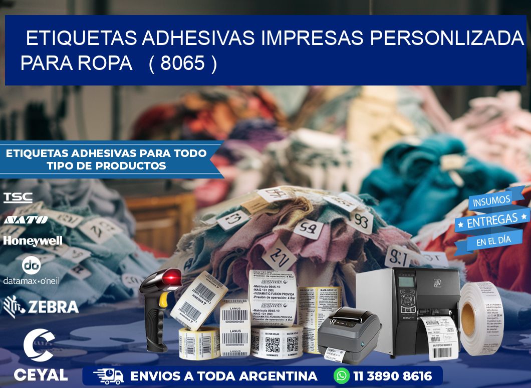 ETIQUETAS ADHESIVAS IMPRESAS PERSONLIZADA PARA ROPA   ( 8065 )