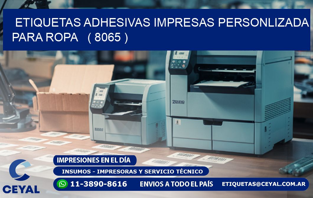 ETIQUETAS ADHESIVAS IMPRESAS PERSONLIZADA PARA ROPA ( 8065 )
