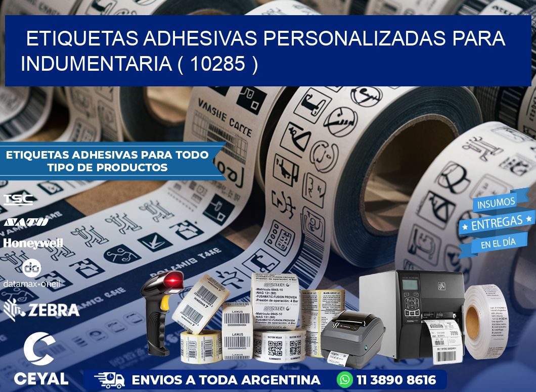 ETIQUETAS ADHESIVAS PERSONALIZADAS PARA INDUMENTARIA ( 10285 )