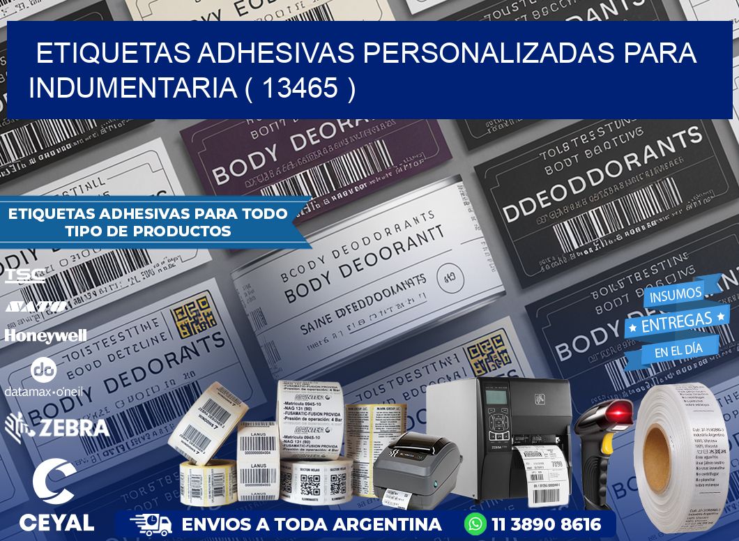 ETIQUETAS ADHESIVAS PERSONALIZADAS PARA INDUMENTARIA ( 13465 )