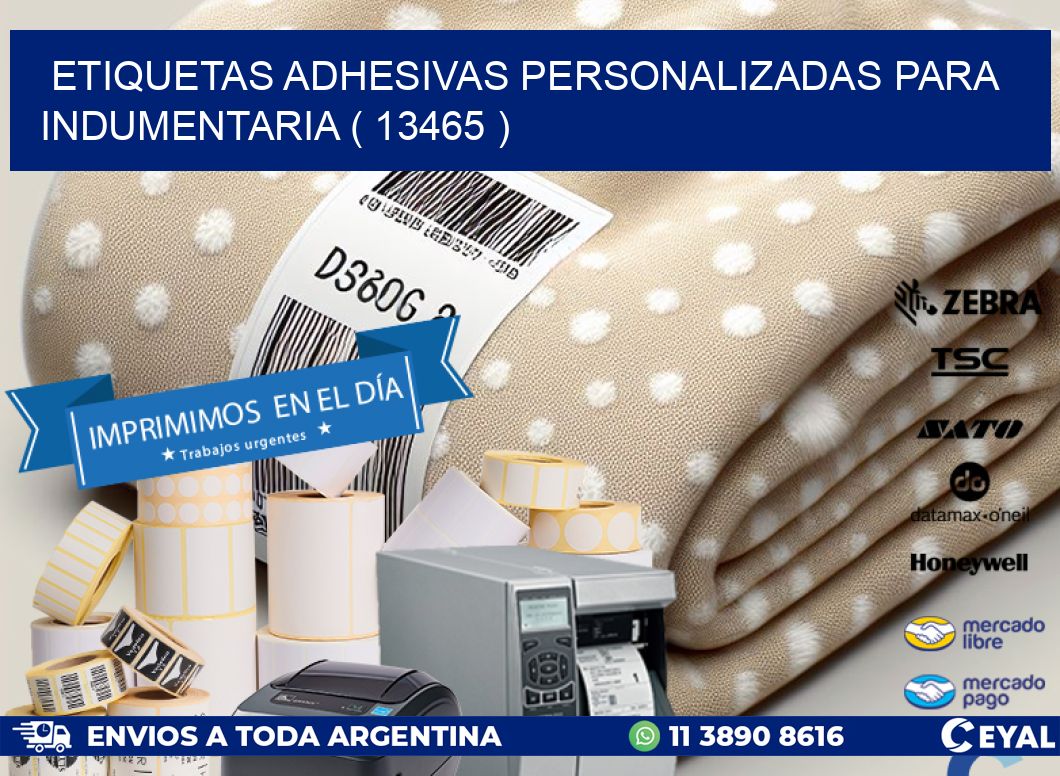 ETIQUETAS ADHESIVAS PERSONALIZADAS PARA INDUMENTARIA ( 13465 )
