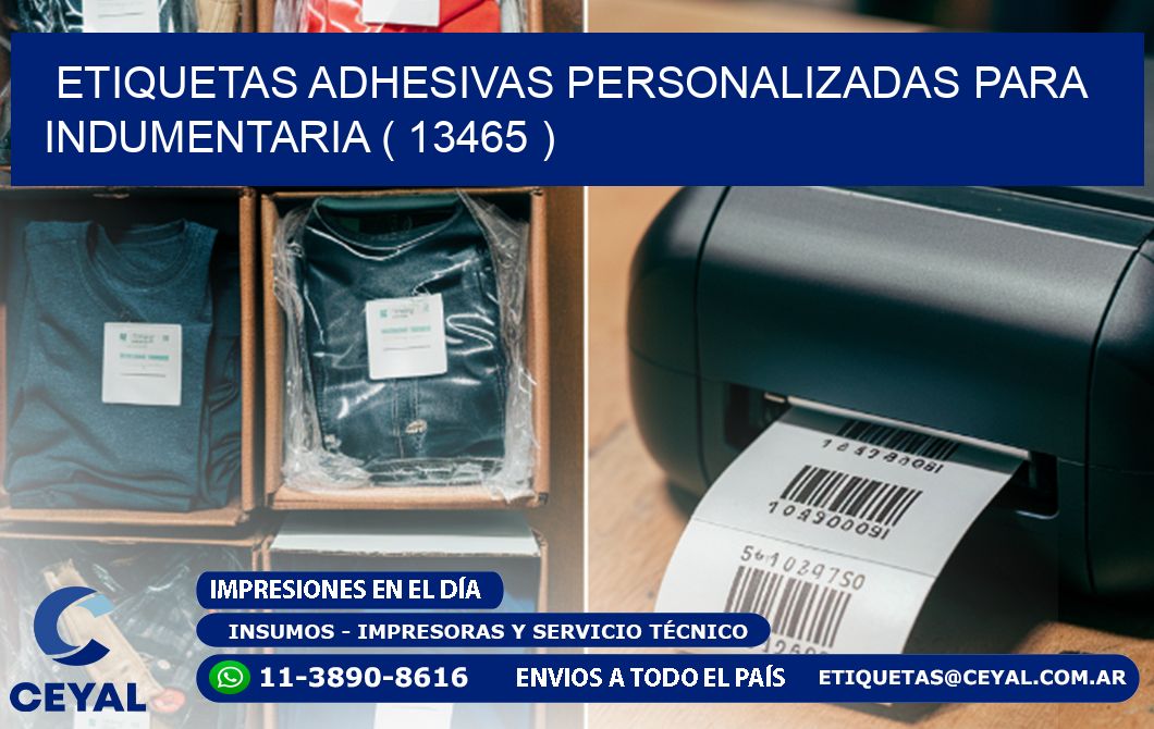 ETIQUETAS ADHESIVAS PERSONALIZADAS PARA INDUMENTARIA ( 13465 )