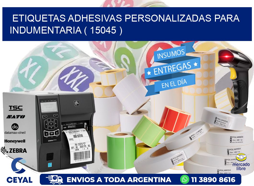ETIQUETAS ADHESIVAS PERSONALIZADAS PARA INDUMENTARIA ( 15045 )