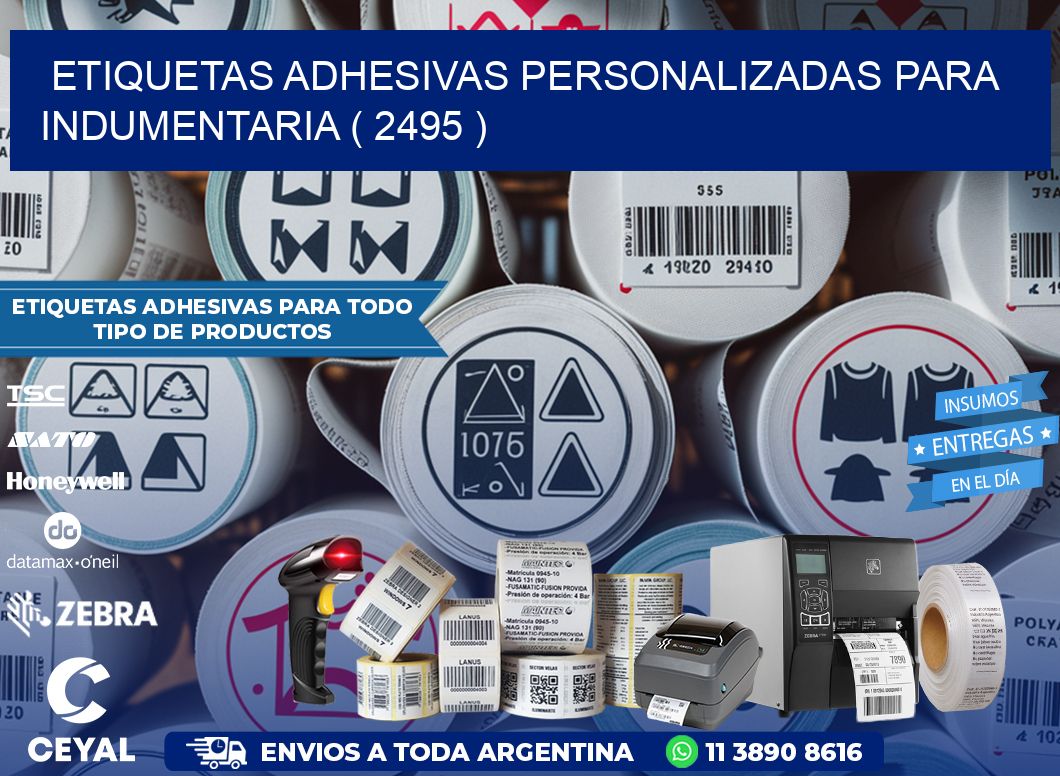 ETIQUETAS ADHESIVAS PERSONALIZADAS PARA INDUMENTARIA ( 2495 )