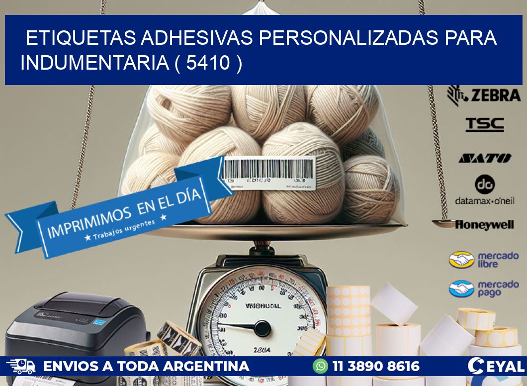 ETIQUETAS ADHESIVAS PERSONALIZADAS PARA INDUMENTARIA ( 5410 )