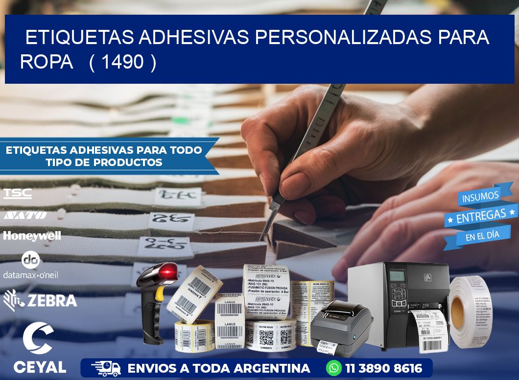 ETIQUETAS ADHESIVAS PERSONALIZADAS PARA ROPA   ( 1490 )