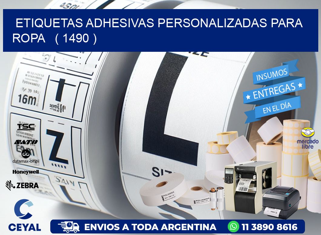 ETIQUETAS ADHESIVAS PERSONALIZADAS PARA ROPA ( 1490 )