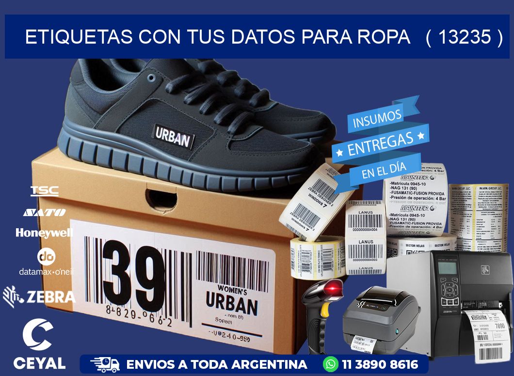 ETIQUETAS CON TUS DATOS PARA ROPA   ( 13235 )