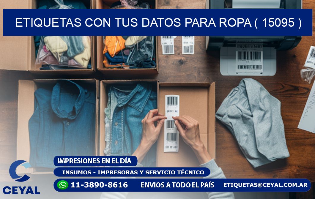 ETIQUETAS CON TUS DATOS PARA ROPA ( 15095 )