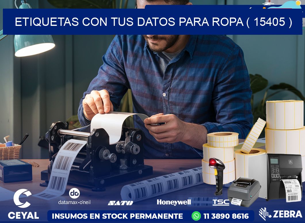 ETIQUETAS CON TUS DATOS PARA ROPA ( 15405 )