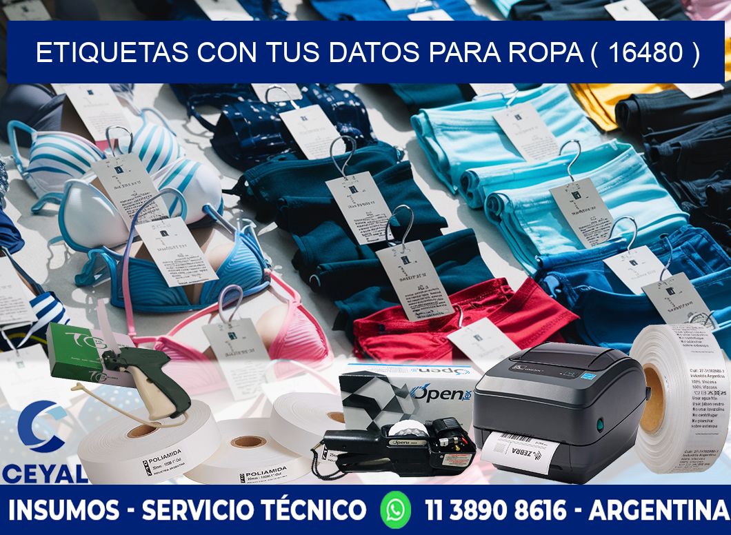 ETIQUETAS CON TUS DATOS PARA ROPA ( 16480 )