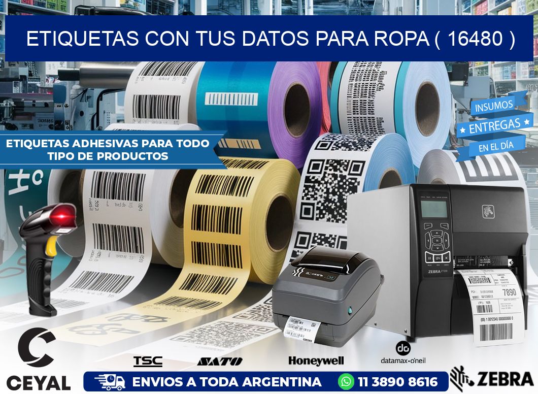 ETIQUETAS CON TUS DATOS PARA ROPA ( 16480 )