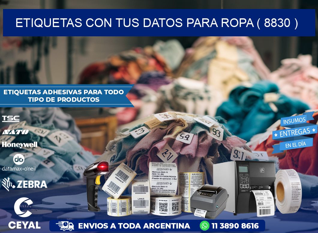 ETIQUETAS CON TUS DATOS PARA ROPA ( 8830 )