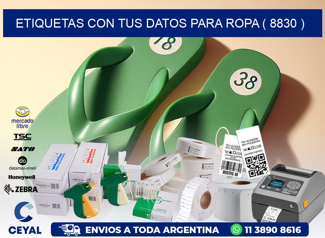 ETIQUETAS CON TUS DATOS PARA ROPA ( 8830 )