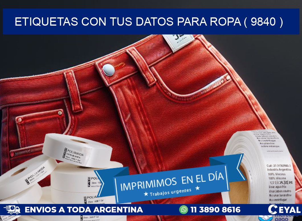 ETIQUETAS CON TUS DATOS PARA ROPA ( 9840 )