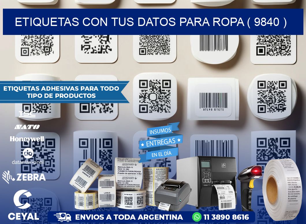 ETIQUETAS CON TUS DATOS PARA ROPA ( 9840 )