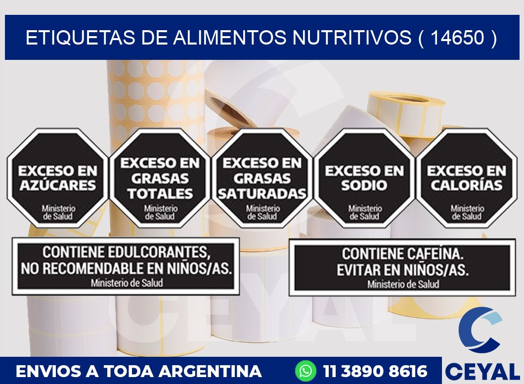 ETIQUETAS DE ALIMENTOS NUTRITIVOS ( 14650 )