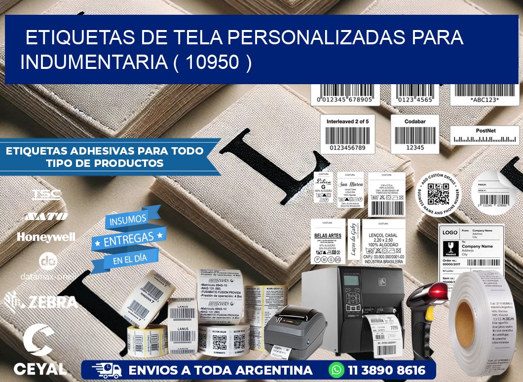 ETIQUETAS DE TELA PERSONALIZADAS PARA INDUMENTARIA ( 10950 )