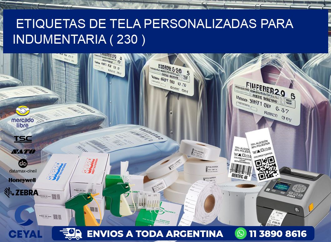 ETIQUETAS DE TELA PERSONALIZADAS PARA INDUMENTARIA ( 230 )