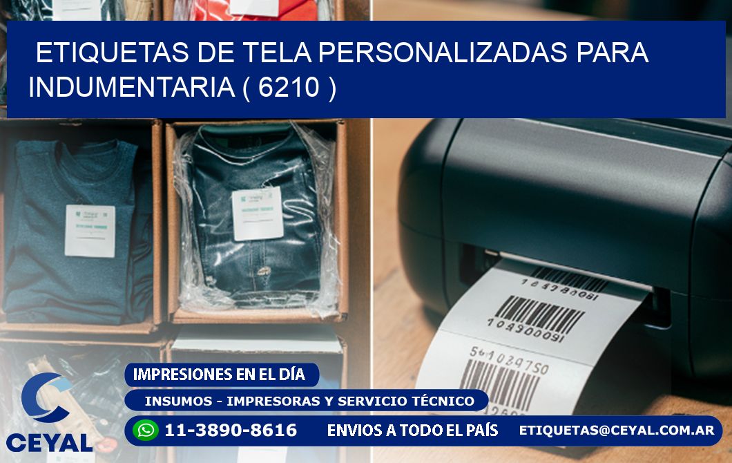 ETIQUETAS DE TELA PERSONALIZADAS PARA INDUMENTARIA ( 6210 )