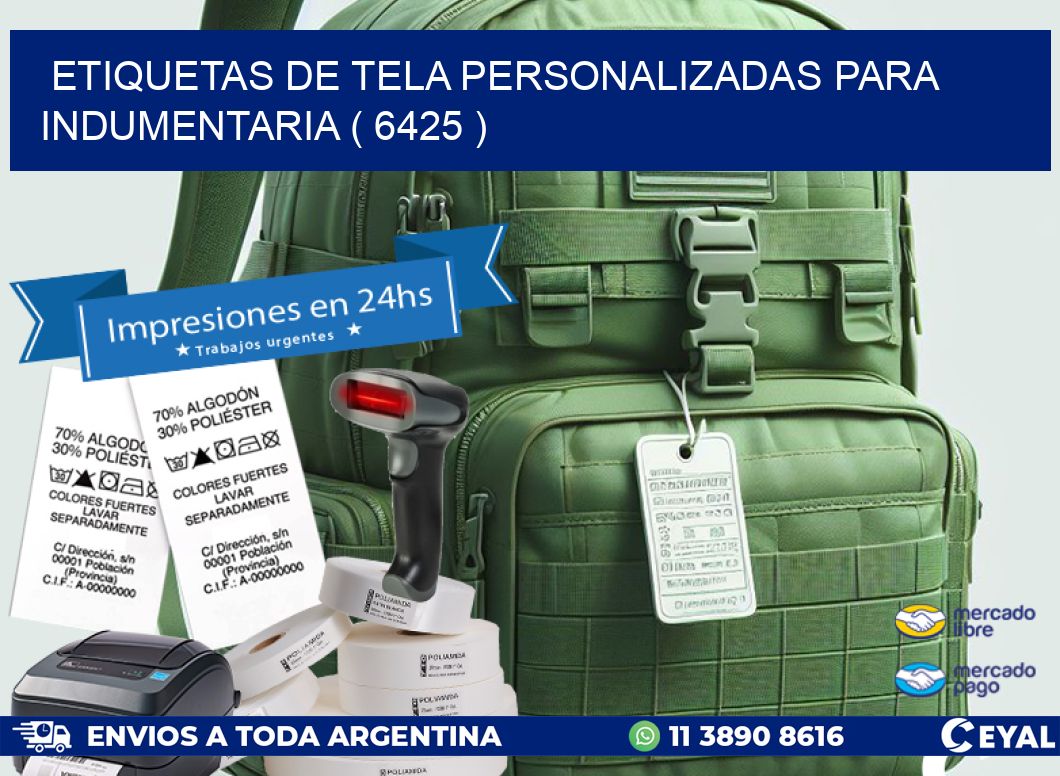 ETIQUETAS DE TELA PERSONALIZADAS PARA INDUMENTARIA ( 6425 )