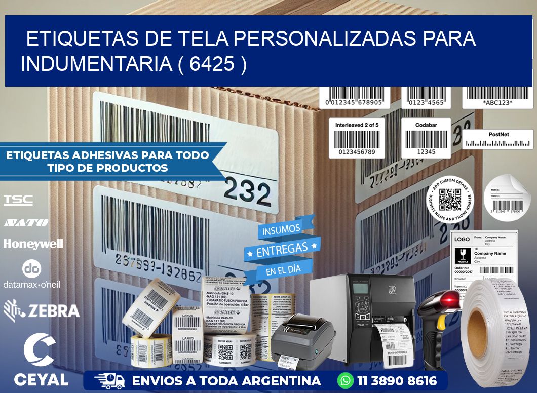 ETIQUETAS DE TELA PERSONALIZADAS PARA INDUMENTARIA ( 6425 )